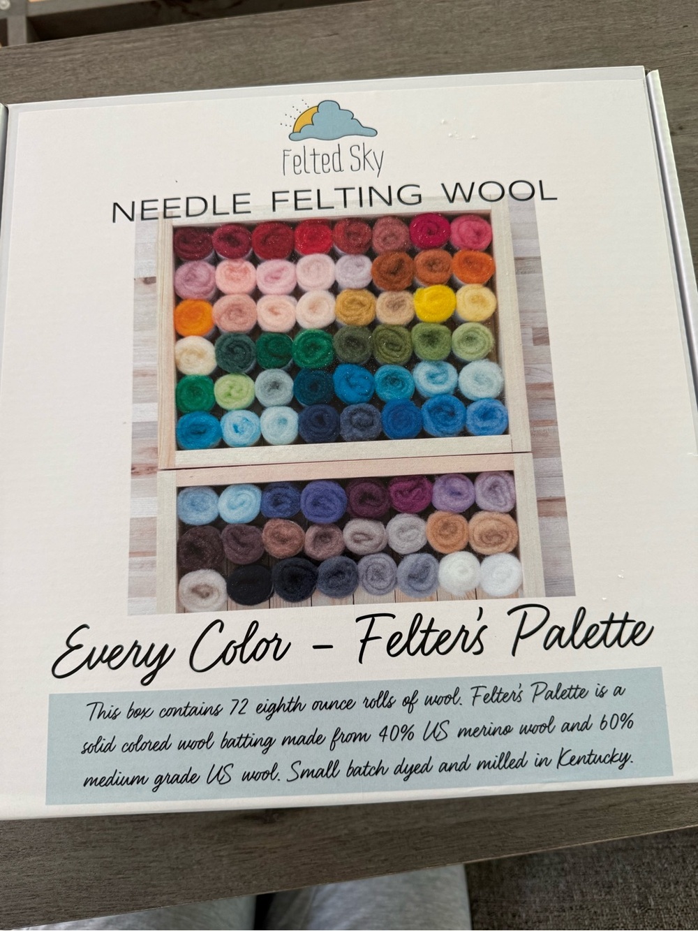 Felted Sky Needle Felting Wool - Every Color Felter's Palette